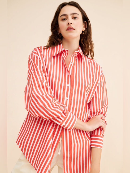 Favorite Daughter Tops - Favorite Daughter. Doors Always Open Ex-Boyfriend Shirt. Red/White Stripe. S.